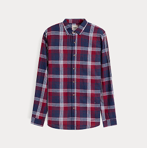 Рубашка в красно-синюю клетку