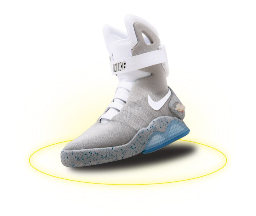 Кроссовок Nike Air Mag с желтым кольцом вокруг